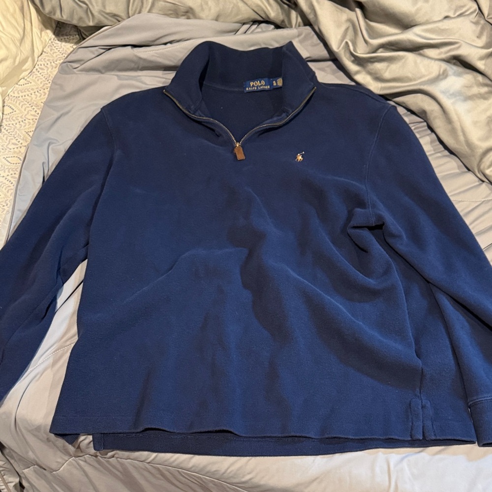 Polo by Ralph Lauren Men's Navy Zip-Up Sweater